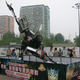 Illustration for article titled VW Passat-a-Bot Transformer Attacks Beijing Mall